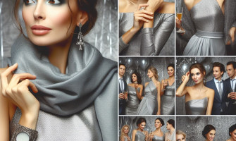 Sclipiri de argint: Eșarfe care adaugă glamour rochiei argintii