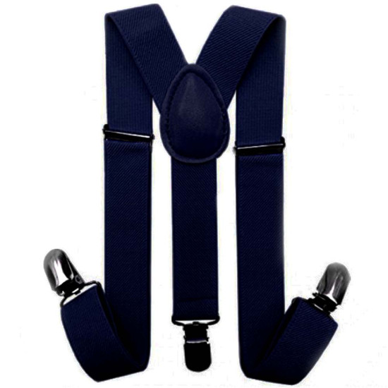 Bretele de culoare bleumarin pentru copii intre 1-13 ani, cu latimea benzii de 2.5 cm