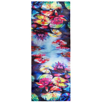 Eșarfă de Damă în Stil Floral Abstract și Model Modern de Mătase, 180 x 70 cm