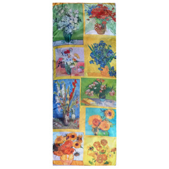 Eșarfă Damă - Bijuterie din Mătase cu Motive Florale, 180 x 70 cm