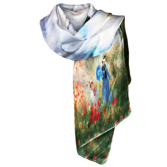 Eșarfă de Damă Eleganță Pastorală - Inspirat de Natură în Mătase, 180 x 70 cm"
