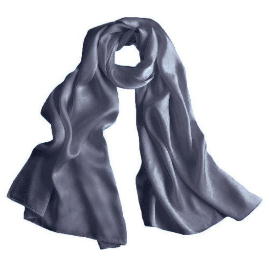 Eșarfă Elegantă din Mătase – Culoare Gri Payne