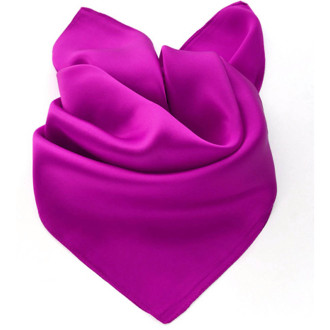Eșarfa de Satin Roz Magenta Purpuriu, Damă, Senzație Mătase, 70 x 70 cm