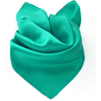 Eșarfă de Satin pentru Femei - Verde Turcoaz, 70 x 70 cm