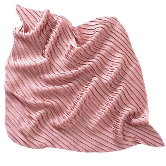 Esarfa_satin_plisata_roz_pudrat_eleganta
