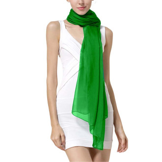 Eșarfă de Voal Verde Lime, "Nature’s Soft Embrace"