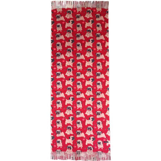 Pug-a-licious Eleganță: Eșarfa tip casmir cu imprimeu pug