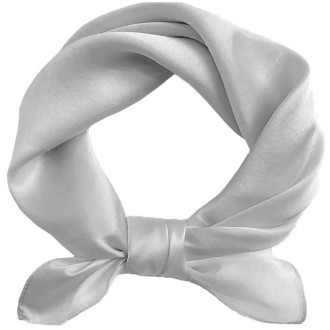 Eșarfă Mătase, Gri Argintinu, Damă, "Pearl Mist"
