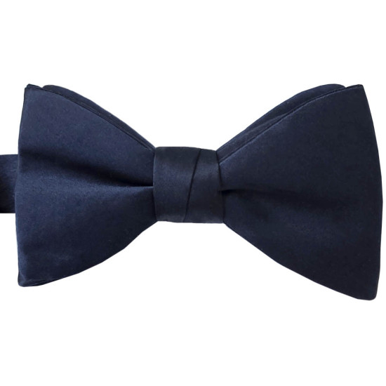 Papion bleumarin elegant, mătase pentru bărbați
