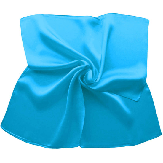 Eșarfă Eleganta, Albastru Cyan, 70x70 cm