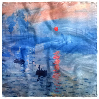  Esarfa de Dama "Navele Apusului" Mătase, 70x70 cm