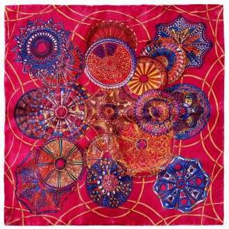 Esarfa de Dama "Paleta Avangardistă" - Vâscoză și Mătase, 70x70 cm
