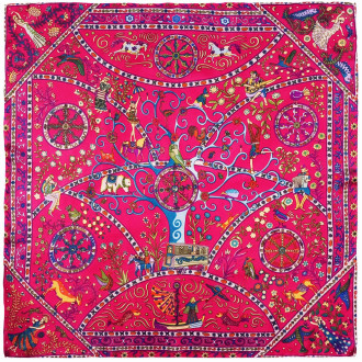 Esarfa de Dama, Vâscoză și Mătase, "Tablou de Poveste"