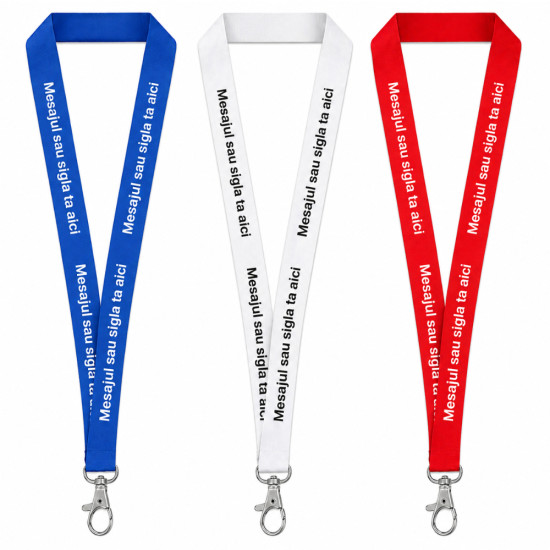 Lanyard-uri personalizate cu logo și text realizate la comandă