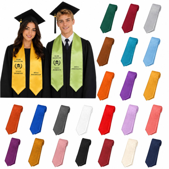 Eșarfe Personalizate Absolvire pentru Promoții și Ceremonii Academice
